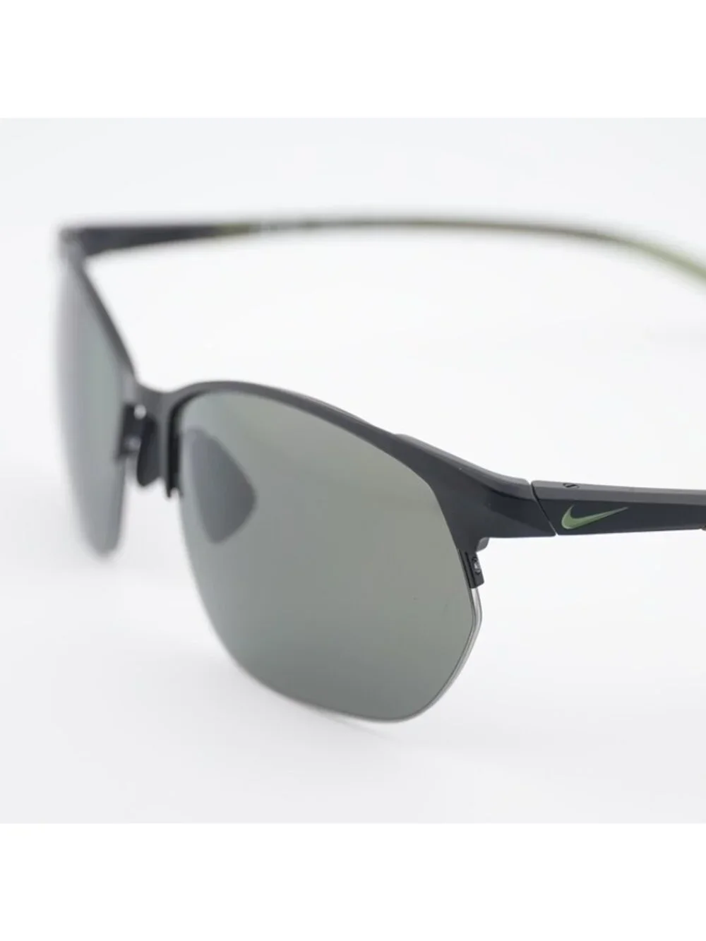 NIKE MODERN METAL ZONE N IU3289X 011 Sunglasses Back Square Frame, Green Lenses